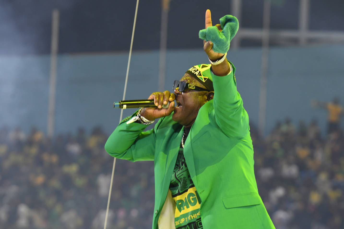 JLP mass meeting starts with Kukudoo leading off gospel segment
