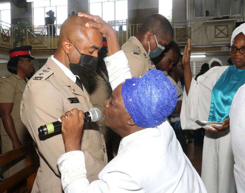 Prayers, anointing for St Andrew South cops after colleague killed in