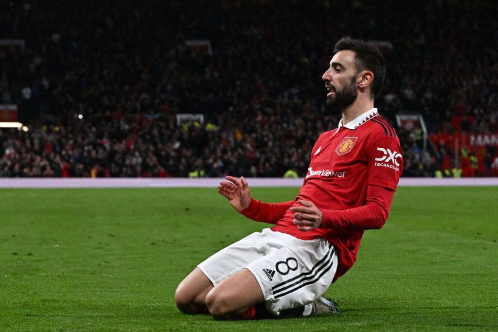 Manchester United midfielder Bruno Fernandes was named Premier League Player of the Season on Saturday.