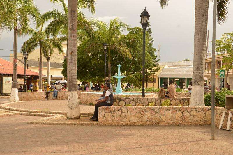 Fountain installation progresses for Usain Bolt statue in Falmouth’s Water Square - Jamaica Observer