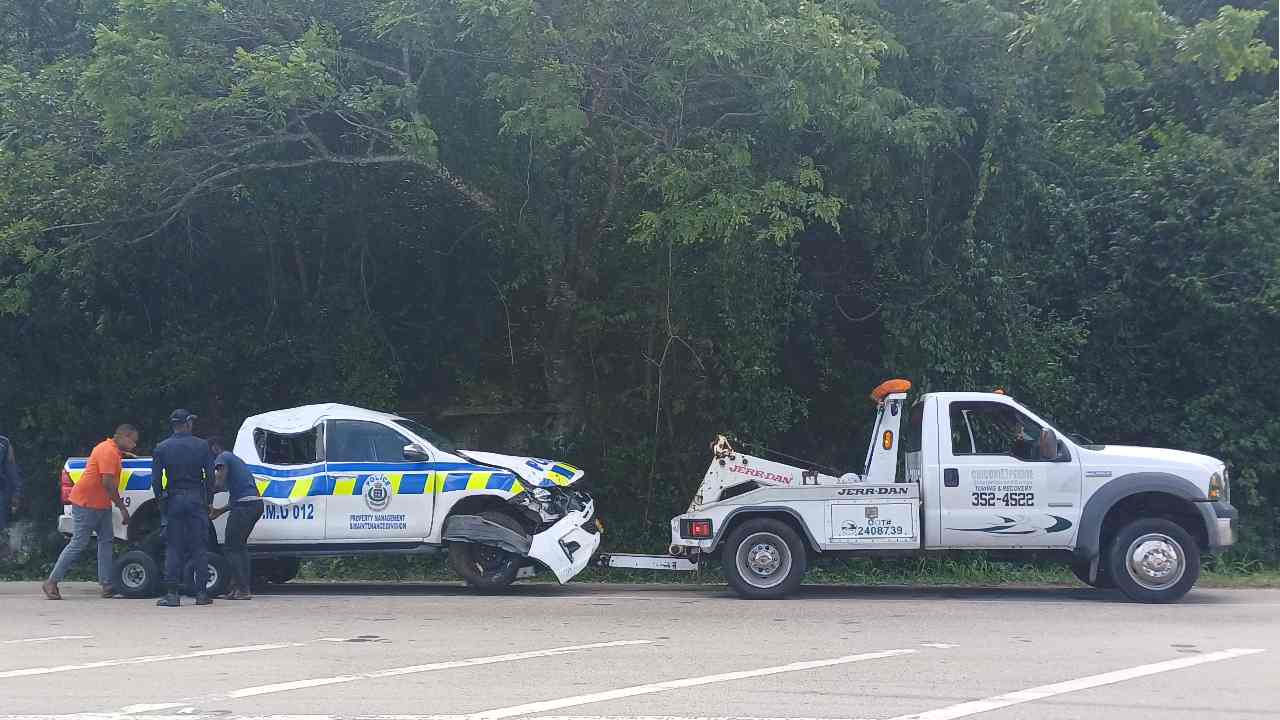 Four Trelawny cops escape with minor injuries after accident Jamaica Observer