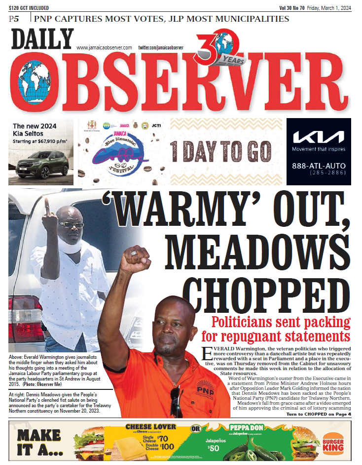 Today's Paper - Jamaica Observer