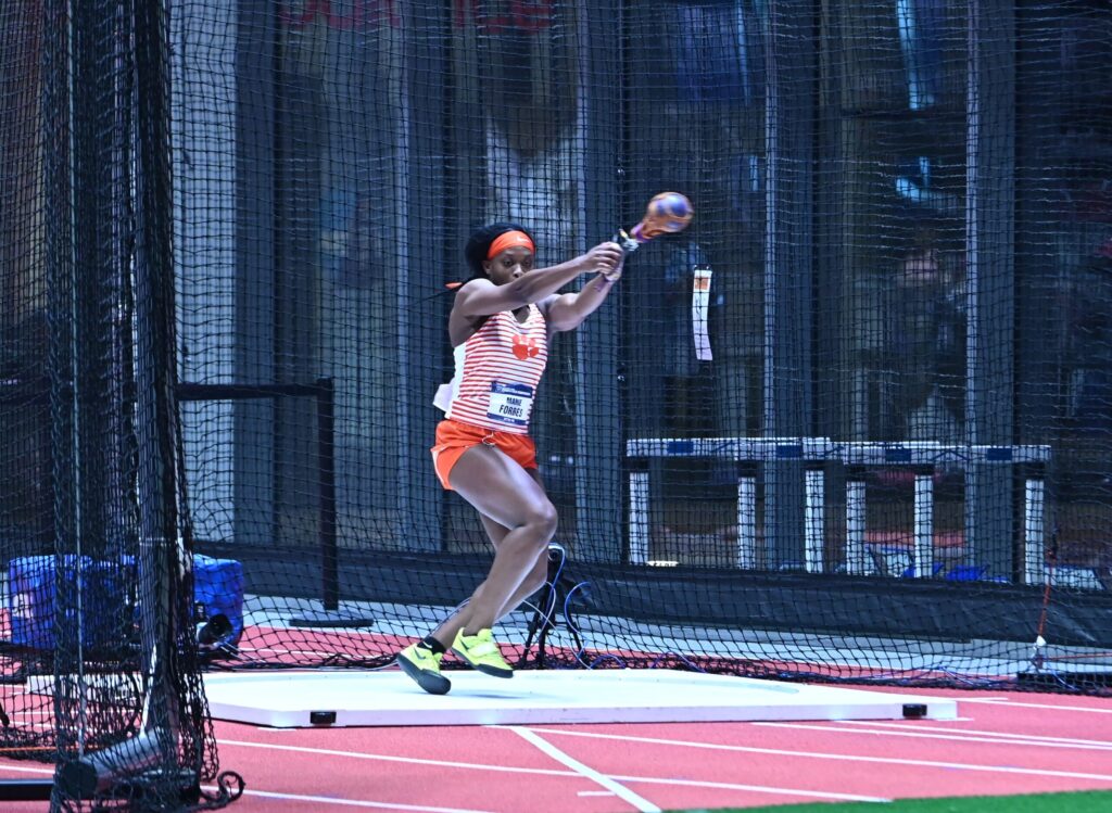 Forbes fifth in weight throw at NCAA Indoor Championships Jamaica