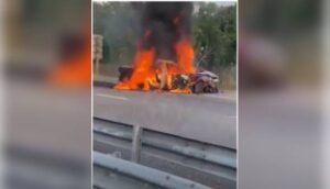 UPDATE: Three men hospitalised with severe burns after fiery crash on ...