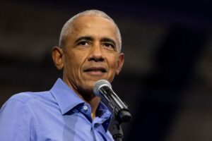 Obama blasts ‘crazy’ Trump in first rally for Harris