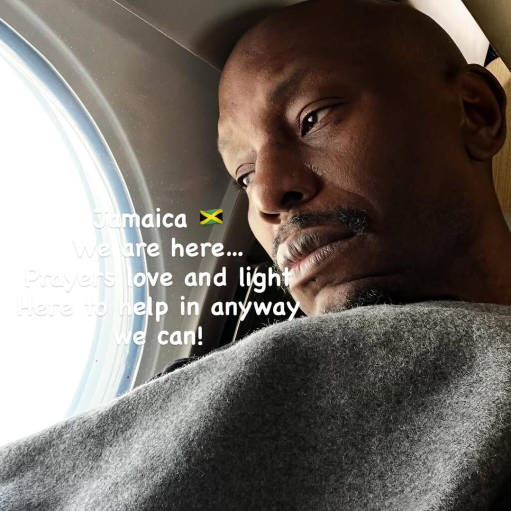 Tyrese, Mona Scott arrive in Jamaica to jumpstart relief efforts