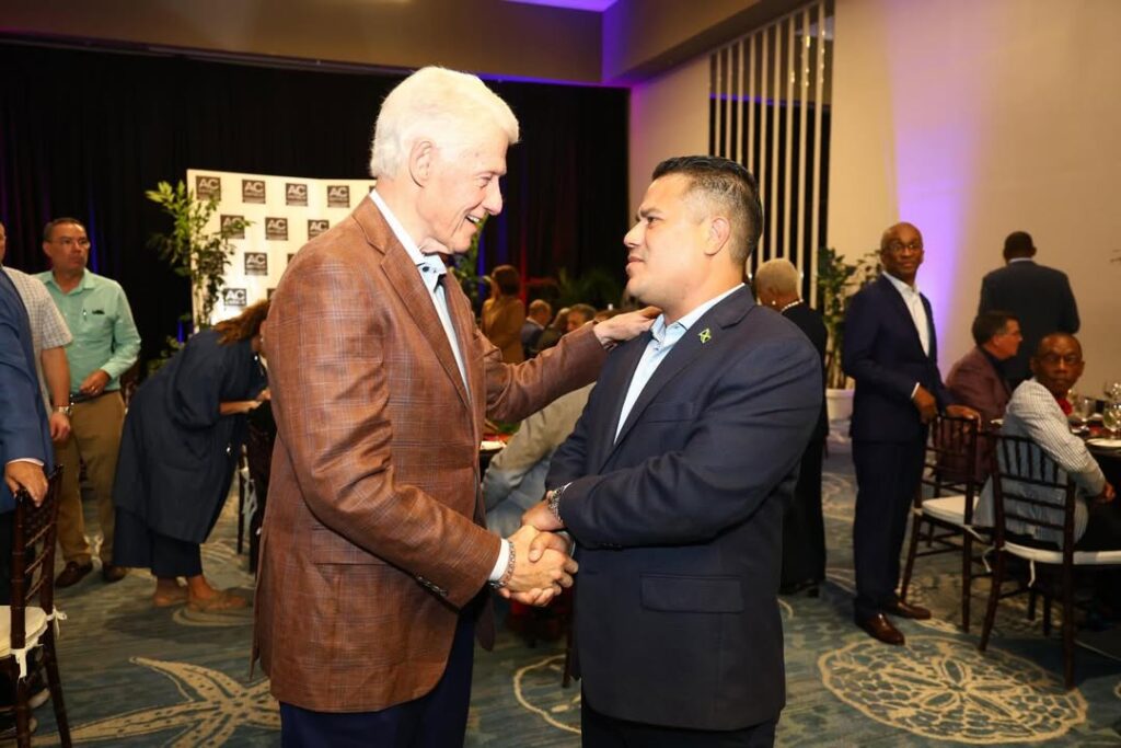 Former US President Bill Clinton in Jamaica
