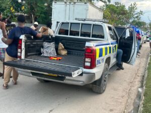 Police on the scene of double murder in Falmouth