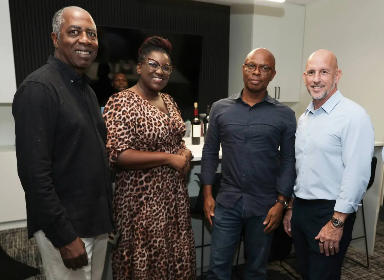 Leaders in investment join the Sygnus team for the 2025 CARAIA mixer this year hosted at the Sygnus headquarters. Pictured (from left) are: Leo Williams, executive director at Williams and Associates; Nerisha Farquharson, CEO, Private Capital, Proven; Gregory Hines, vice-president, asset-backed investments, Sygnus; and Gary Matalon, CEO, Different Properties..