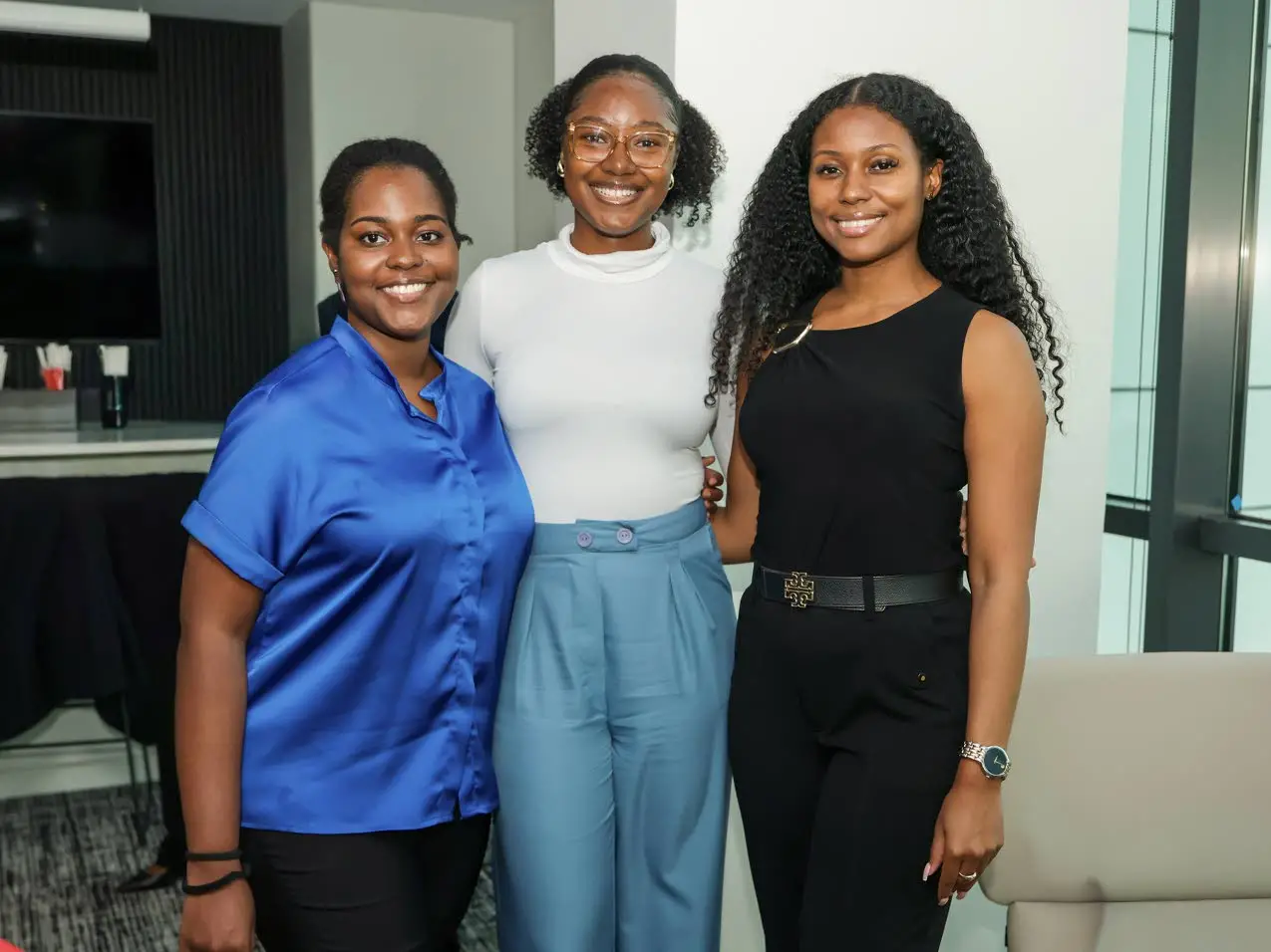 Representing Proven Wealth at the recent CARAIA mixer are (from left) Private Capital Intern Kimberly Bingham; Kelsi Randall, private capital senior analyst, and Senior Financial Analyst Crystal Gayle..