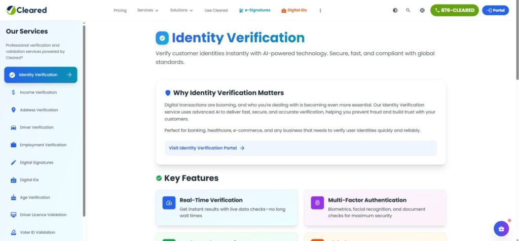 Cleared — fighting identity fraud