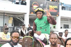 Apprentice rider Jaheim Anderson scores first three-timer