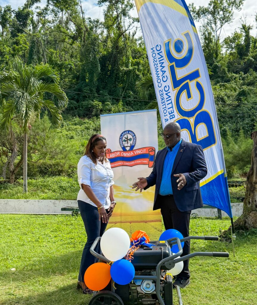 BGLC donates generator to Roger Clarke High to help restore normalcy