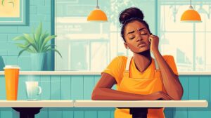 Supermarket worker not allowed to sit