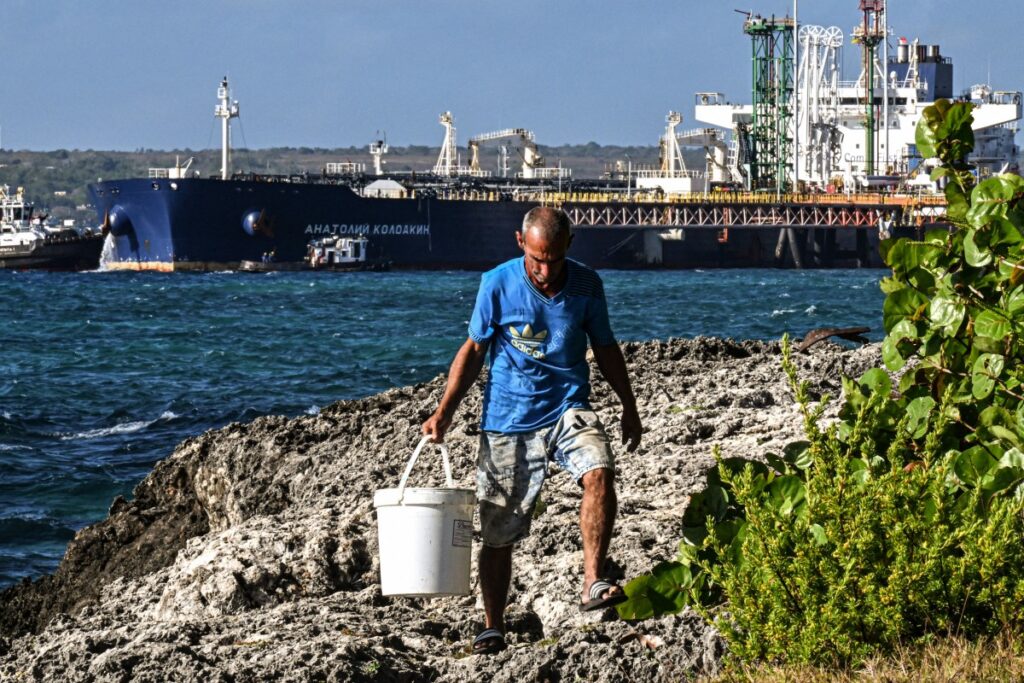 A Russian oil tanker docked in a Cuban port on Tuesday to deliver the first crude shipment to the island since January after Washington gave the crisis-hit country a reprieve from its fuel blockade.