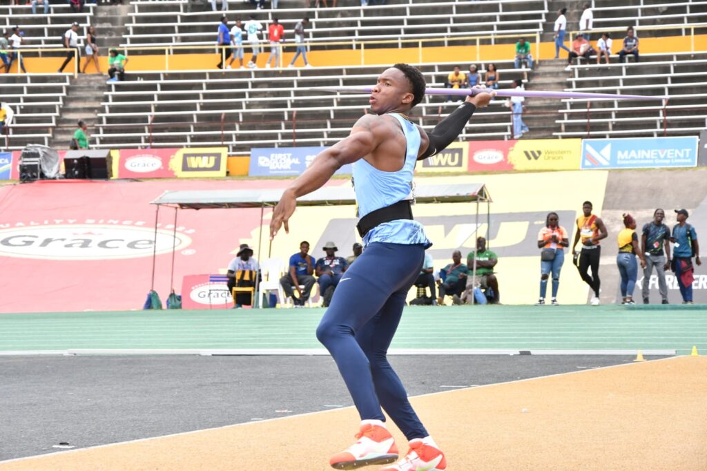 Edwin Allen High’s Addison James put on a master class of javelin throwing to shatter the boys open record on Saturday at the ISSA/GraceKennedy Boys and Girls Championships with 70.30m, the seventh best in the world for Under-20 boys.