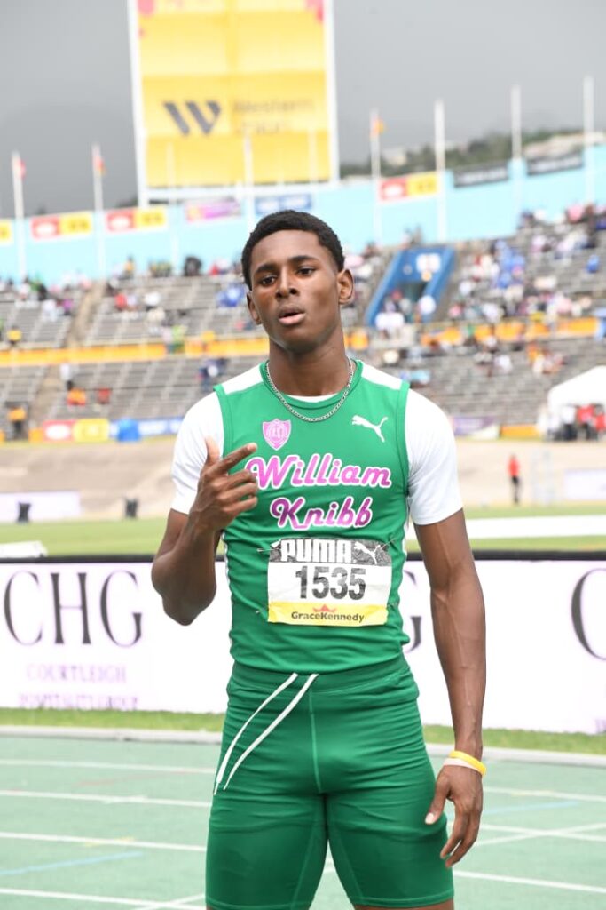 William Knibb Memorial’s Sanjay Seymore made up for missing out on a medal in the 100m on Wednesday after retaining his boys Class 1 200m title on Saturday’s at the ISSA/GraceKennedy Boys and Girls Athletics Championships at the National Stadium.