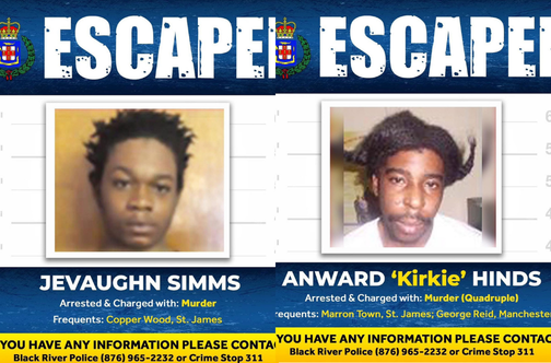 Police say following the fatal shooting of Manchester’s most wanted man and Black River prison escapee Oral Cole on Thursday, two escapees remain on the run almost three years after eight inmates absconded from lockup.