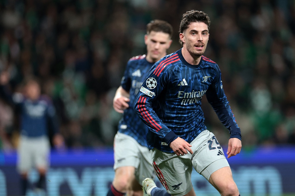 Kai Havertz snatched a last-gasp winner as Arsenal bounced back from their domestic distress to steal a 1-0 victory at Sporting Lisbon in the Champions League quarter-final first leg on Tuesday.