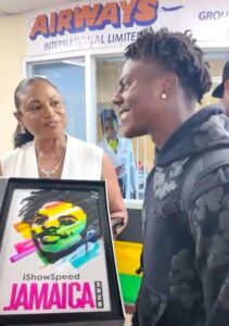 IShowSpeed arrives in Jamaica for Caribbean tour