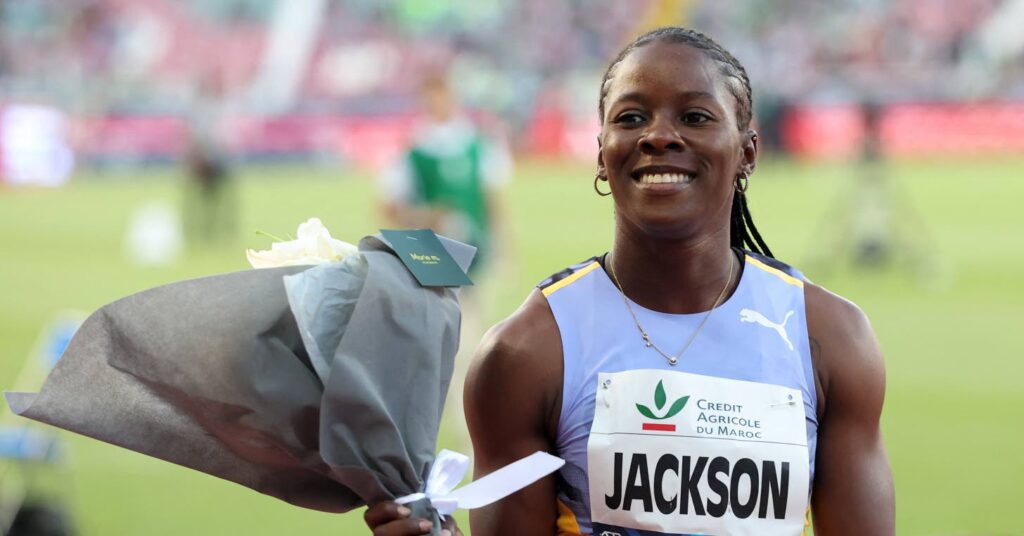Shericka Jackson runs her fastest 100m in three years to win national title