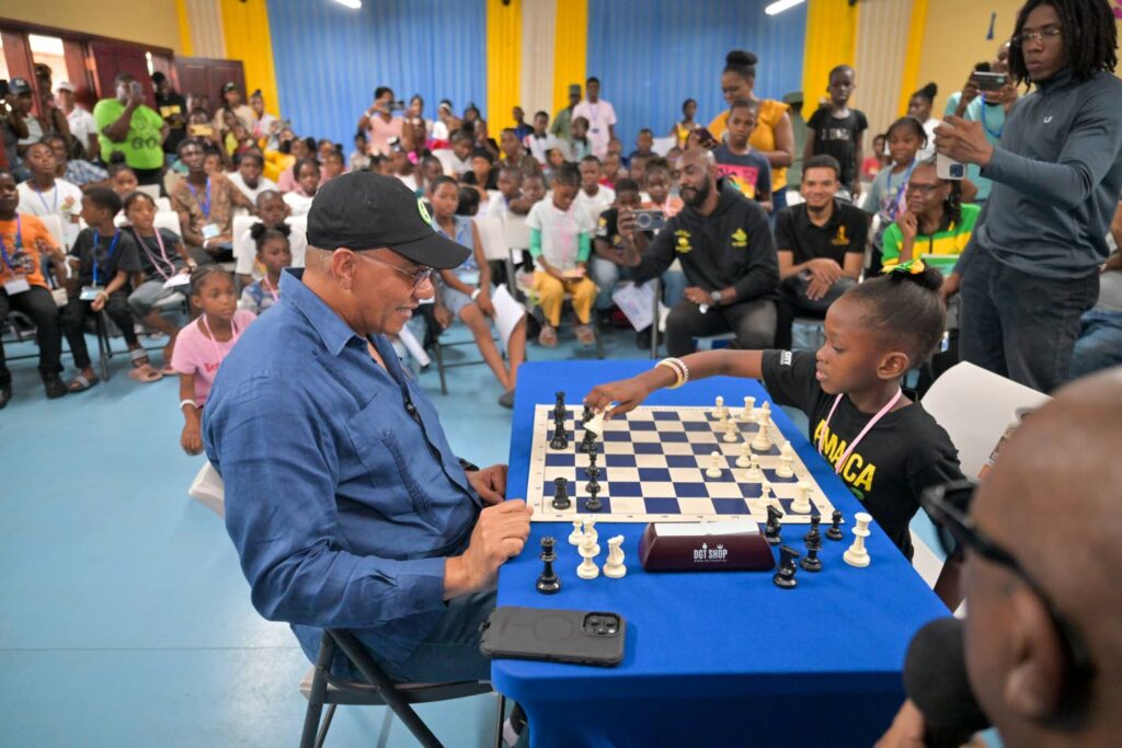 PM takes chess to children in his St Andrew West Central constituency