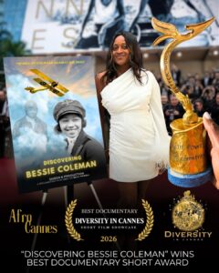 Jamaican-born pilot Beth Powell honoured in Cannes for Discovering Bessie Coleman documentary