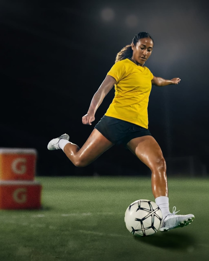 CDATA[Gatorade Jamaica has officially announced an exciting one-year brand ambassadorship with **19-year-old rising football star Jaileah McPherson**. The standout captain of the Jamaica Reggae Girlz Under-20 team joins the Gatorade family as the face of the brand’s localized **“No Shortcuts, Wi Sweat Hard” campaign**.
This announcement comes as McPherson continues to elevate her football career, having recently transferred to the **University of Miami**, one of the premier programs in NCAA Division I football. She is also preparing for an exciting international summer, with the opportunity to represent Jamaica at the **Central American and Caribbean (CAC) Games** in Santo Domingo.
Simultaneously, the high-profile partnership marks the official local return of Gatorade’s limited-time product, the **Green Mango flavour**, now available on shelves island wide and featuring McPherson’s likeness across its digital campaign designs.
![Jaileah McPherson
