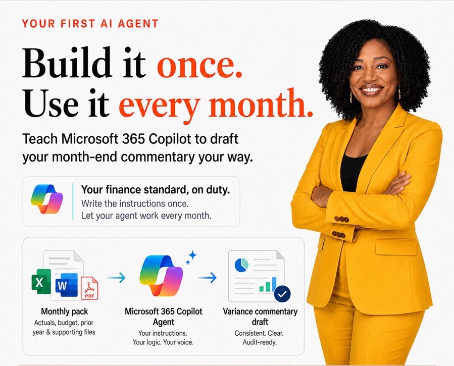 Teach Microsoft 365 Copilot to draft your month-end commentary