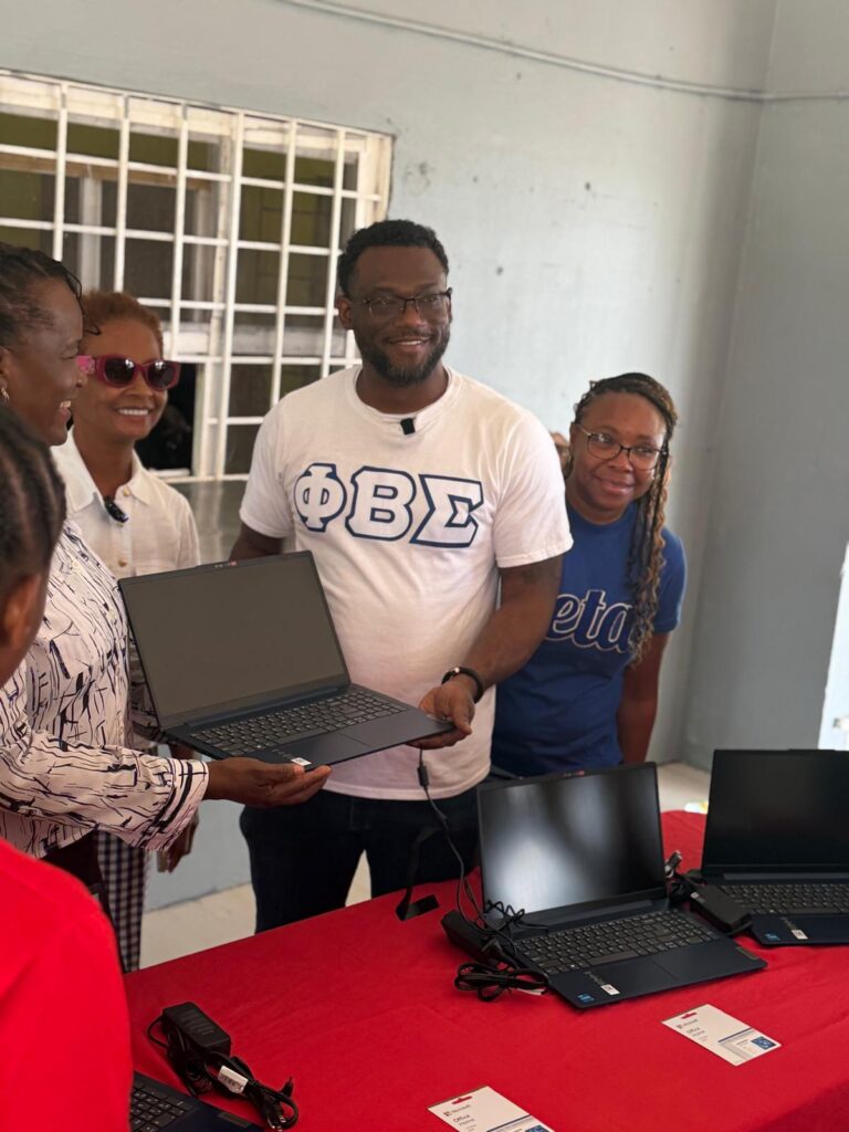Gamma Rho Sigma Chapter donates laptops to Granville and Homestead Places of Safety in Hurricane Melissa relief effort