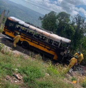 School bus driver escapes injury after bus bursts into flames in south Manchester