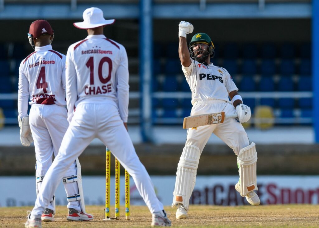 Shafique century and Babar 86* lift Pakistan in reply to West Indies’ 344
