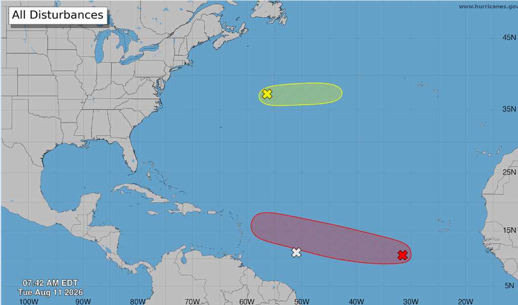 70% chance of tropical depression formation in Atlantic this week β NOAA