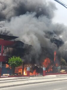 Fire engulfs Superior Parts dealership on Hagley Park Road