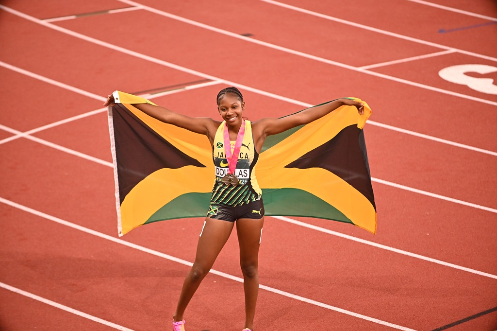 Card, Douglas win silver in 100m at World U20 Championships