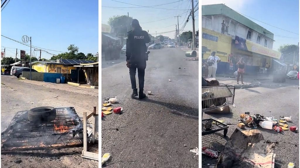 Fiery roadblock on Red Hills Road as residents protest fatal police shooting