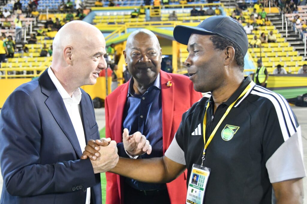 FIFA president Infantino at National Stadium for Reggae Boyz clash