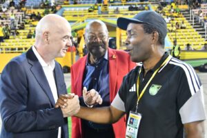 FIFA president Infantino at National Stadium for Reggae Boyz clash