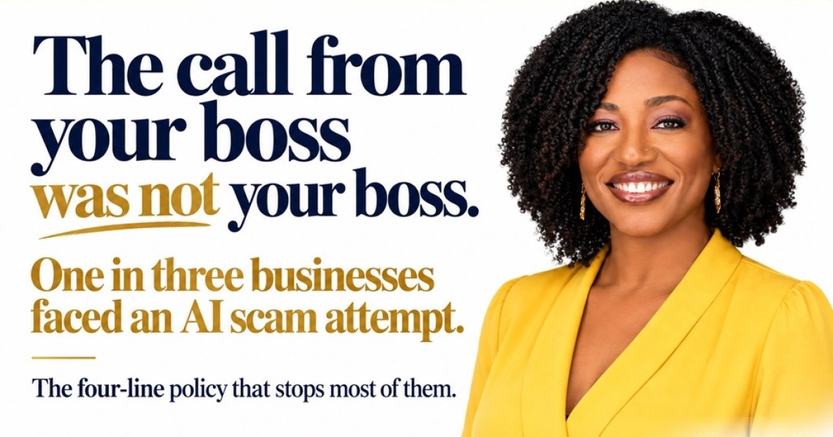 The call from your boss was not your boss