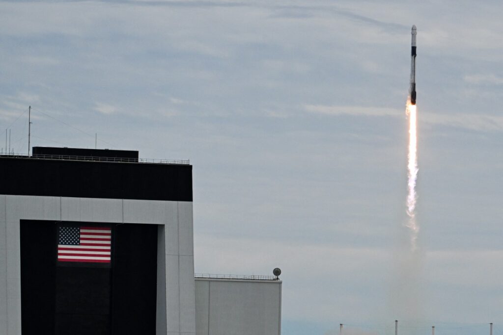 Four-member crew docks at International Space Station